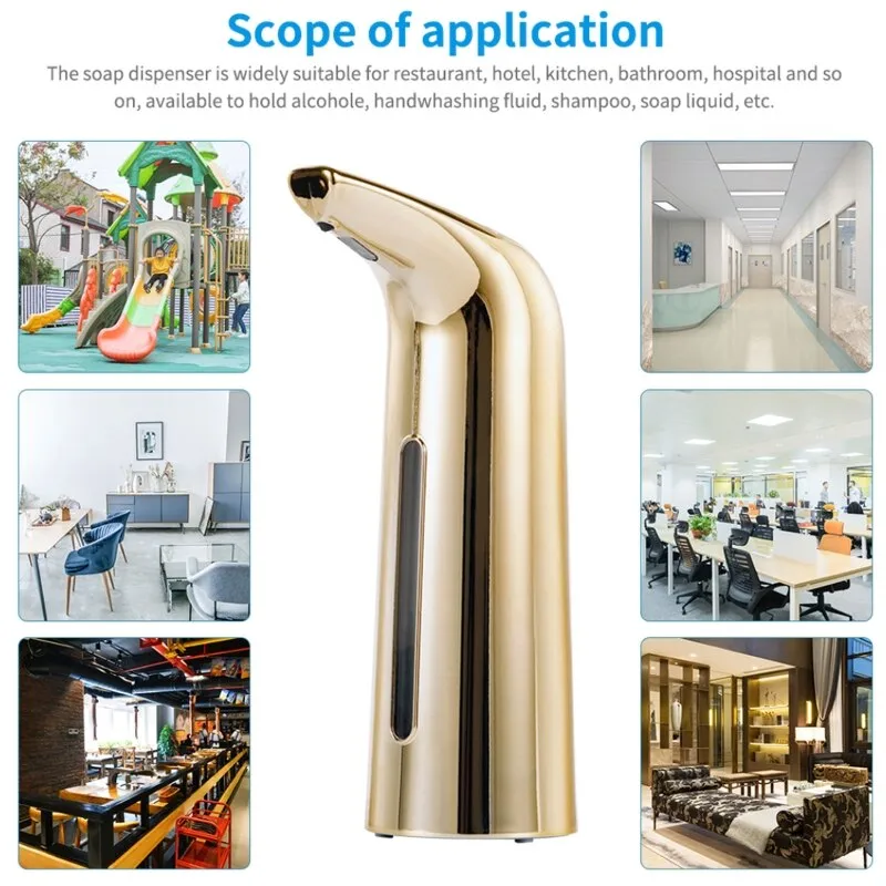 400ML Automatic Hands Free Soap Dispenser With Infrared Touchless Liquid Smart Sensor .