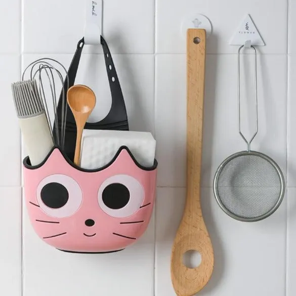 Cat Soap Sponge Sink Rack
